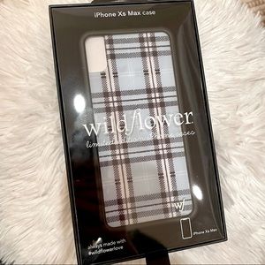 Wildflower iPhone XS Max Case in Blue Plaid